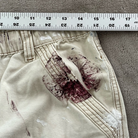 PacSun Retro Painted Baggy Cargo Pants Womens Size M Streetwear Utility Grunge - Picture 11 of 13